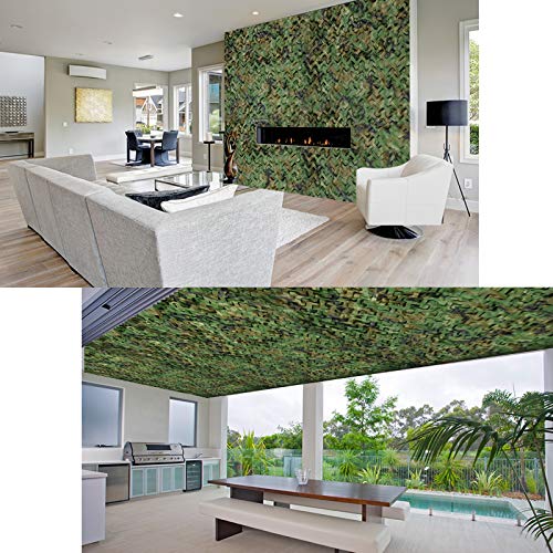 Camouflage Sunshade Net Camo Netting Blinds for Camping Shooting Hunting (1.5x2M=5x6.6ft, Woodland Camo)