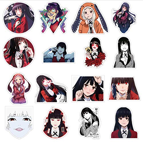 kakegurui sticker pack of 50 stickers waterproof durable stickers classic japanese anime stickers for water bottles computers laptops kakegurui pricepulse