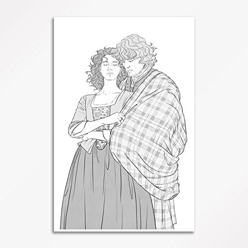 Claire Beauchamp and Jamie Fraser - Outlander - Caitriona Balfe and Sam Heughan - Original Art Poster Print