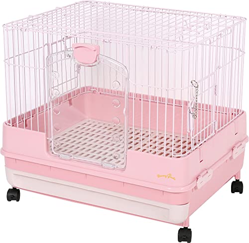 ミニマルランド うさぎのカンタンおそうじケージ ピンク H50商品画像