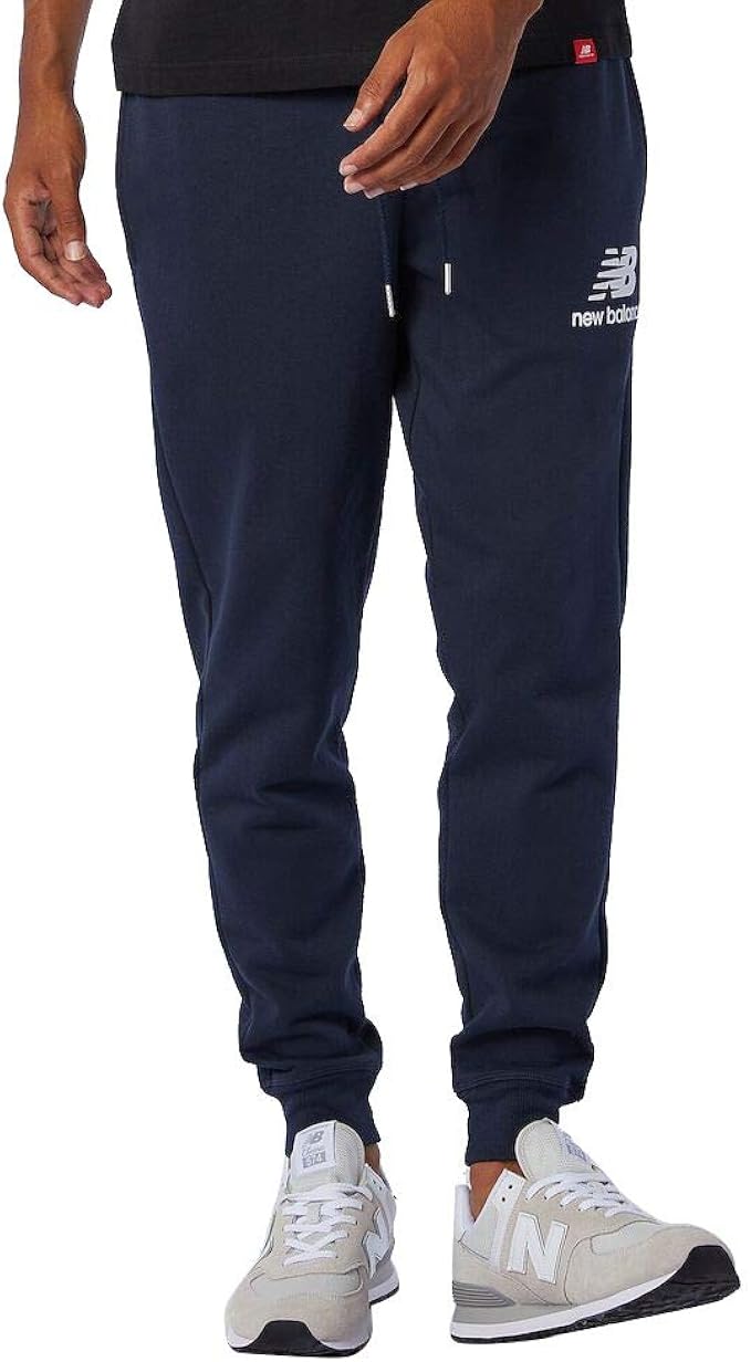 New Balance Men's Essentials Stacked Logo Sweatpant Pant Amazon.co.uk