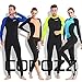 COPOZZ Diving Skin, Men Women Youth Thin Wetsuit Rash Guard- Full Body UV Protection - for Diving Snorkeling Surfing Spearfishing Sport Skin (Black/Navy-Blue, Large for Men)