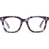 Peepers by PeeperSpecs Women's to The Max Square Blue Light Blocking Reading Glasses, Pink Quartz, 49 + 0