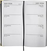 PaulStore 2026 Diary Slim Line Week to View with Metal Edge Red view 2