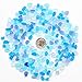 Lilyhandmade 30 pieces 6-8 mm tiny center drilled sea beach glass jewelry use (Blue)