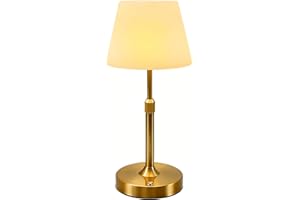 Cordless Table Lamp with Adjustable Height, Rechargeable Touch Control LED Lamp, 3 Color Temperatures Stepless Dimming, 5200m