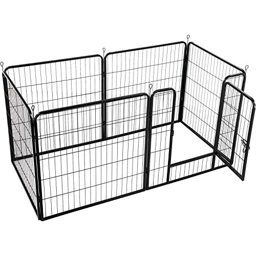 Yaheetech 32inch 12 Panel Foldable Dog Pen Metal Dog Exercise Pen
