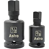 Astro Pnematic - 3/8" & 1/2" Pinless Universal Joint Impact Adapters