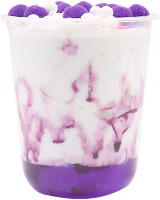 Kinlene Newest Slime 1 PC Colorful Macaroon Fluffy Slime Squishy SqueezeDIY Tea Milk Clay Stress Relief Kid Cream Scented Gift for Girls,Boys and Adult (H-Purple)