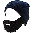 YEKEYI Unisex Wacky Beard Hat Knit Funny Beanie Halloween Cap Wind Mask