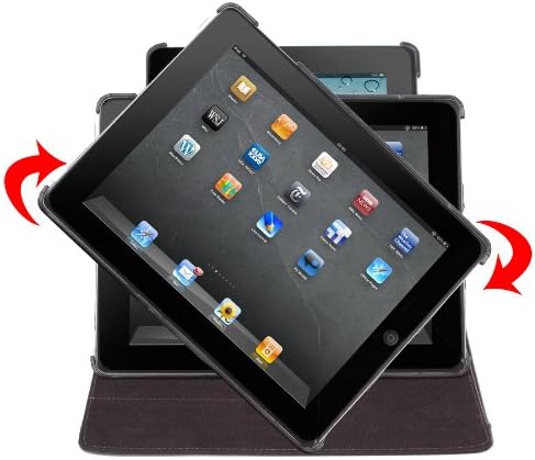 7" Black Case W/ Rotating Screen 360 For Android Tablet Pandigital Coby Nexus Nook Nook HD MID Nextbook Polaroid + Others