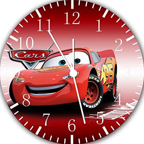 Disney Cars Mcqueen Frameless Borderless Wall Clock F59 Nice For Gift or Room Wall Decor