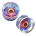 ZS Acrylic Transparent Purple Eyeball Fashion Ear Plugs Tunnel Expander Gauges Piercing (Gauge=3/4