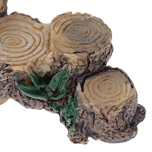 Welecom 2 Pcs Miniature Garden Fairy Ornament Miniature Tree Stump Bridge for Fairy Garden Terrarium Supplies and Accessories