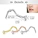 D.Bella Nose Rings 18 Gauge, Nose Rings Nose Hoops Piercing Hoops Studs Nose Ring Retainer