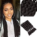 Fani Kanekalon Braiding Hair Extensions Pure Dark Brown Synthetic Crochet Braid Hair High Temperature Fiber Crochet Twist Braids 24Inch 5Pcs/Lot 100g/Pc 2# Color