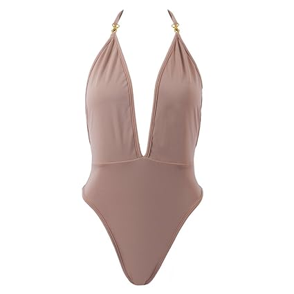 VECDY Damen Bikini Set Einteiliger Badeanzug für den Strand Bademode Baden Monokini Push Up Bikini Badebekleidung Oberteil Sw