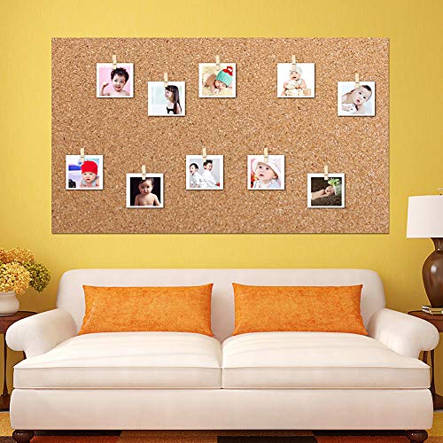 50 PCS Push Pin Clips Push Pins Tacks with Wooden Clip for Paper Photos Notes Artworks School Craft Project, Perfect for Wall, Cork Boards and Bulletin Boards - Thumbnail 3