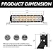 LED Light Bar, Autofeel 12 inch 68W Three Color Modes Spot and Flood Beam Combo Lights Dual Row Off Road Fog & Driving Light Bars for Jeep Ford Trucks Boat (Warm White/Amber/White)