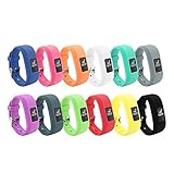 BeneStellar 12 Colors for Garmin Vivofit JR Bands With Secure Watch Clasp Silicone Replacement Bands for Garmin Vivofit JR （for Kids）