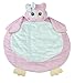 Bearington Baby Lil' Hoots Belly Blanket, Pink Owl Plush Stuffed Animal Tummy Time Play Mat