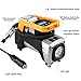 ulikit Portable 12V DC Air Compressor Pump,Auto OFF 120W Tire Inflator W Emergency Led Light 9 FT Cable Car,Bicycle,Motorcycle,Basketball