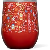 Corkcicle Disney Princess Snow White Stemless Wine Glass Tumbler, Triple Insulated Stainless Steel Construction, Sliding Shatter-Proof Travel Lid, Keeps Beverages Chilled for 9 Hours, 12 oz
