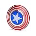 Cubier Fidget Hand Spinner, Anti-Anxiety Stress Relief Toy Fidget Spinner EDC ADD ADHD Focus Toy for Kids and Adults (Captain America)