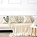 Anickal Decorative Pillow Covers 18x18 Inch Set of 4 Linen Compass Arrow Feather Live Love Laugh Quote Couch Throw Pillow Covers for Modern Farmhouse Decor