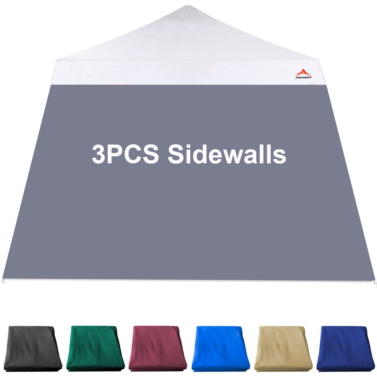 Photo 1 of JANCANOPY SunWall for 10x10 Slant Leg Pop Up Canopy,3 Pack Sidewalls Only,(Dark Grey)
