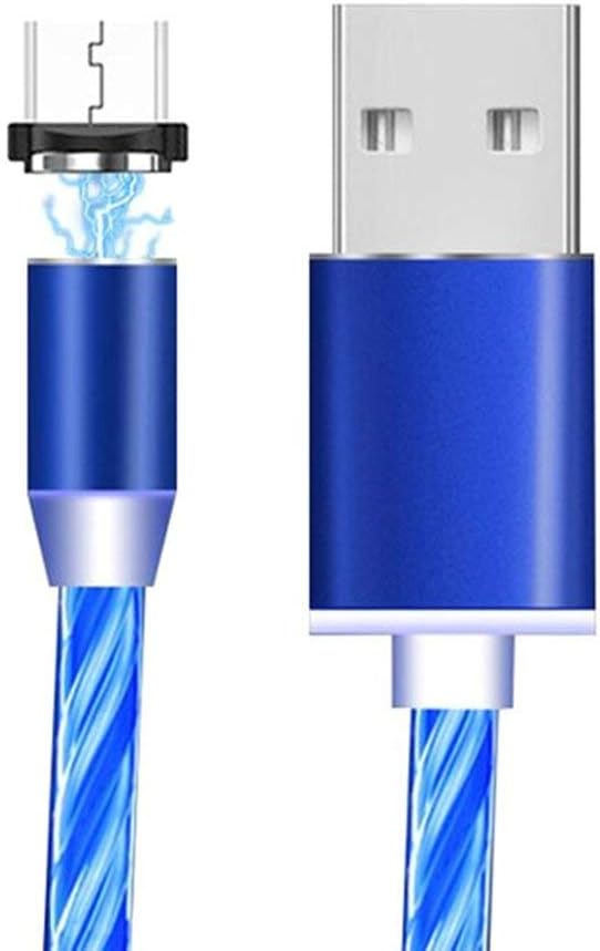 Fancysweety Magnetic Flow Data Cable For Apple Android Mobile Phone Led Flash Charging Line Metal Magnetic Light Line