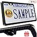 BGGTMO License Plate Frame Carbon Fiber- Black Metal Aluminum Auto Car Tag Holder Cover, Slim Size for Women & Men with Screws Caps -1 Pack 2 Holes for Front or Rear