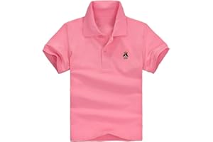 Sinzelimin 2-12T Baby Boy and Girls Polos Shirts Cute Cartoon Dog Print Short Sleeves Lapel Golf Sport Comfy T-Shirts Tops