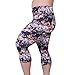 Zerdocean Women's Plus Size Lightweight Printed Capri Leggings style-046 2X