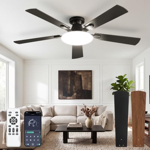 LEDIARY 52 Inch Flush Mount Fan