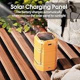 Mesqool LED Camping Lantern Solar Hand Crank 3000mAh 35h Yellow view 6