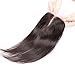 Beata Hair Middle Part Closure Straight - Natural-looking Lace Closure with Baby Hair, 4x4inch Medium Brown Swiss Lace, 130% Density Natural Black Human Hair (18inch)
