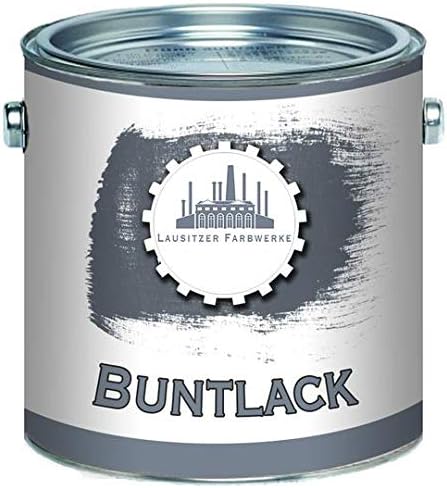 Metal and Wood Varnish Colourful Varnish Shiny 2 in 1 Quartz Grey RAL 7039 Grey Primer + Paint for Indoor and Outdoor use top Coat – Particularly Robust and Quick Drying – Lausitzer Paint Works, Grey
