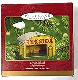 Hallmark 2001 Flying School Ornament Airplane Hanger