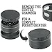 DCOU New Design Premium Herb Grinder 2.2 Inches 4 Piece Spice Grinder with Pollen Catcher Durable Zinc Alloy Herb Grinder Spice Grinder (Black)