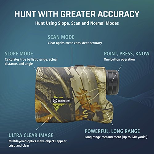 TecTecTec ProWild S Hunting Rangefinder Arch Rifle Angle Slope Range Finder