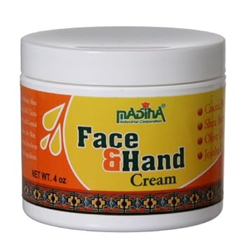 hand cream on face
