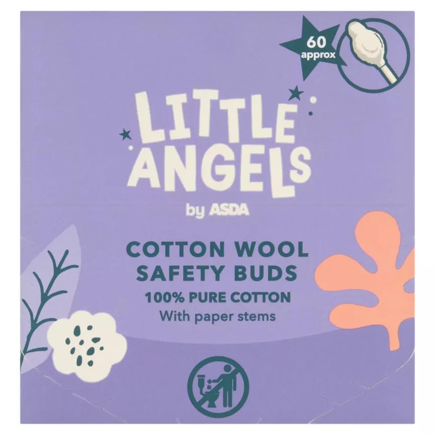 Little Angels Cotton Wool Safety Buds 60 Pack