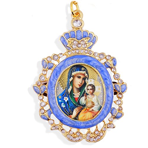 AlexInternational Religious Catholic Orthodox Icon Madonna and Child Room Wall Pendant 3 Inch