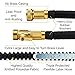 Morvat Expandable Garden Hose, Water Hose, Expanding Garden Hose, Flexible Hose, Retractable Hose, 3800D Brass + 10 Setting Spray Nozzle + Heavy Duty Brass Nozzle + Hose Holder + Carry Bag, 100 FT