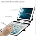 IVSO New iPad 9.7 2018 Case with Keyboard, Ultra-Slim Portable Detachable Wireless Keyboard Case with Stylus Holder for New iPad 9.7 2018/2017/iPad Pro 9.7/iPad Air 2/iPad Air Tablet (Black)