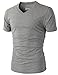H2H Mens Casual Slim Fit Short Sleeve V-neck T-Shirt Of Various Colors