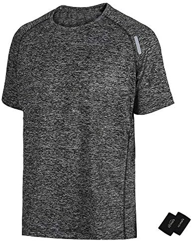Men's Athletic T-Shirt, Workout Sports Tech Short Sleeve tee Shirts,Gym Dri Fit Training Clothes