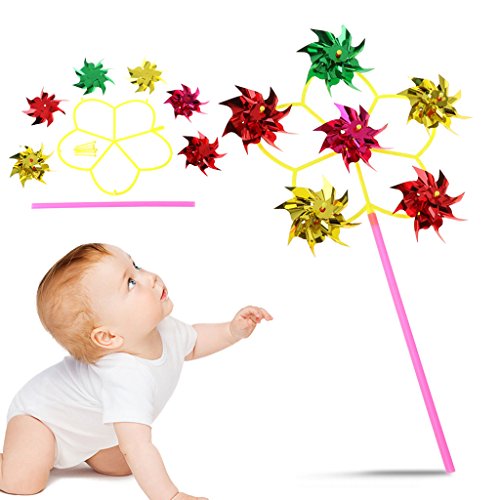 Lvyuanda Wheel Colorful Wheel Wind Spinner Windmill - Outdoor Lawn Garden Decor - Decor Your Yard Garden, Random Delivery - Thumbnail 5