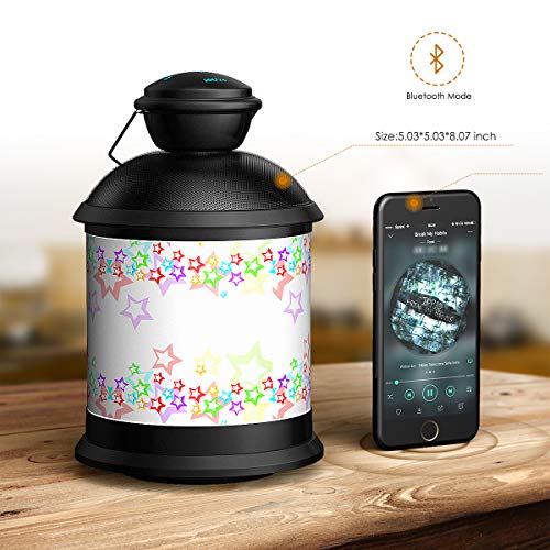 Outdoor Bluetooth Speaker – Pohopa Touch Bedside Lamp and Color Changing,Waterproof Outdoor Table Lamp with Paper DIY Change,Perfect Gift - Thumbnail 4